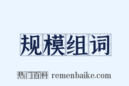 规模组词是什么意思的图片